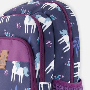 Little Kids Backpack Blue Unicorn Print - Image 4