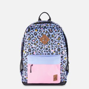 Kids Backpack Blue Leopard Print - Image 5