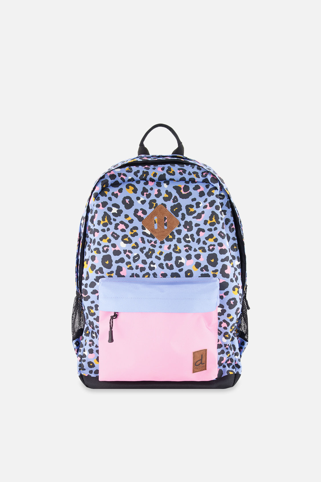 Kids Backpack Blue Leopard Print - Image 5