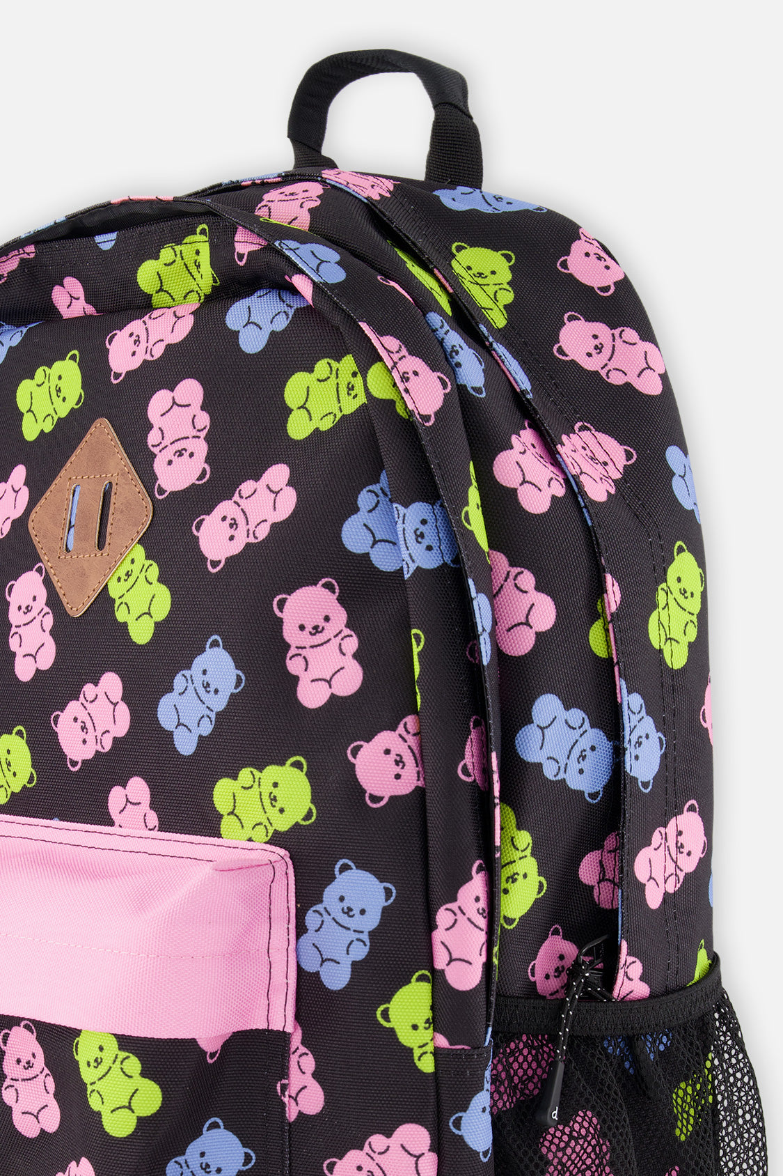 Kids Backpack Black Printed Gummy Bears - Image 4