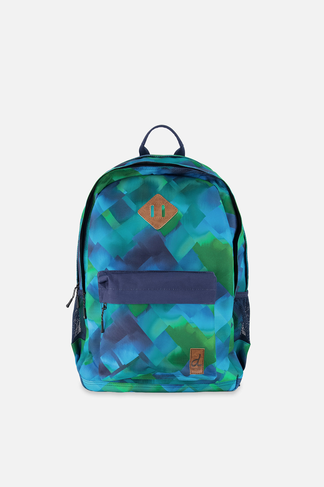 Kids Backpack Blue Diamond Print - Image 5