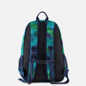 Kids Backpack Blue Diamond Print - Image 2