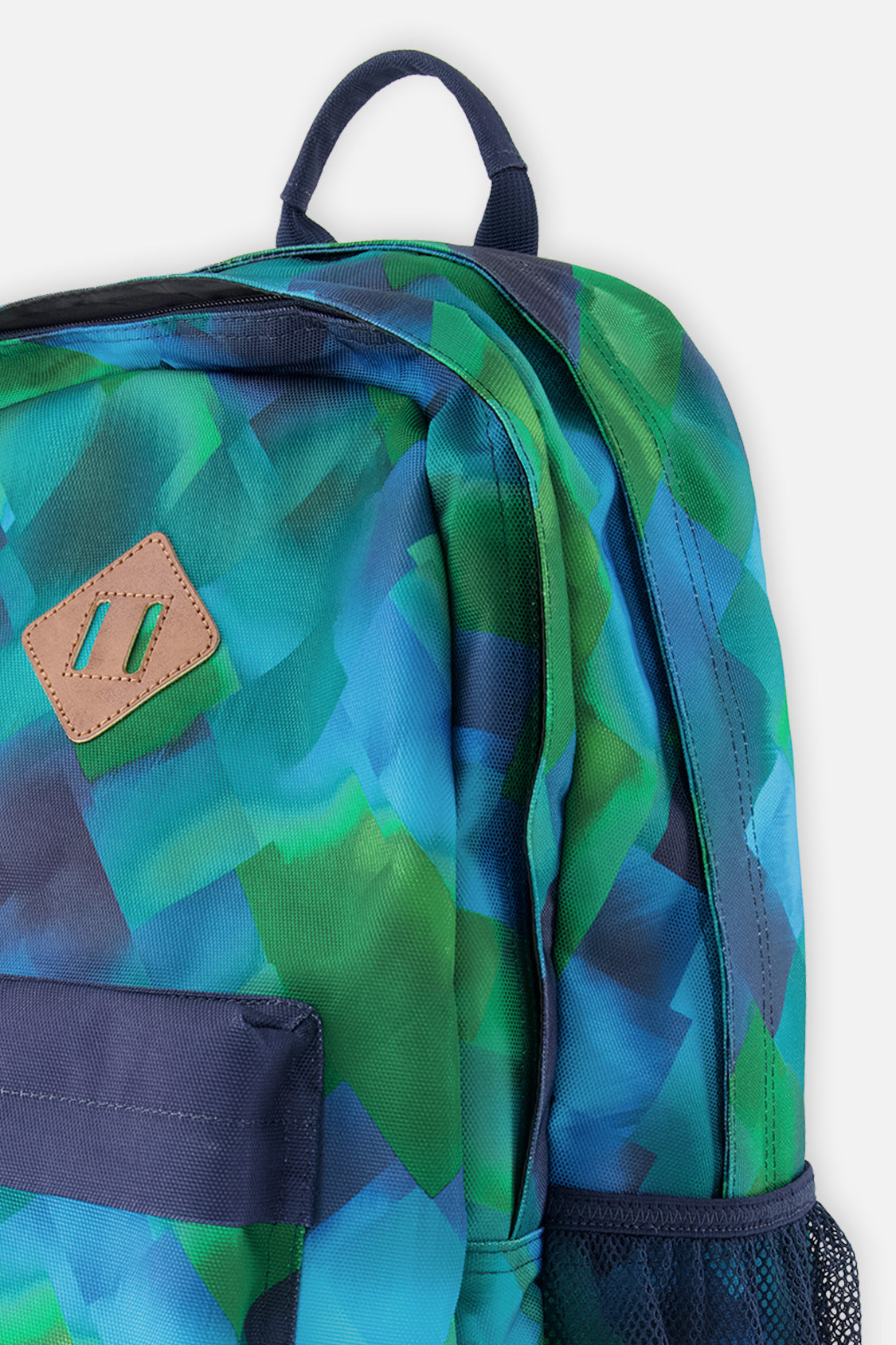 Kids Backpack Blue Diamond Print - Image 3