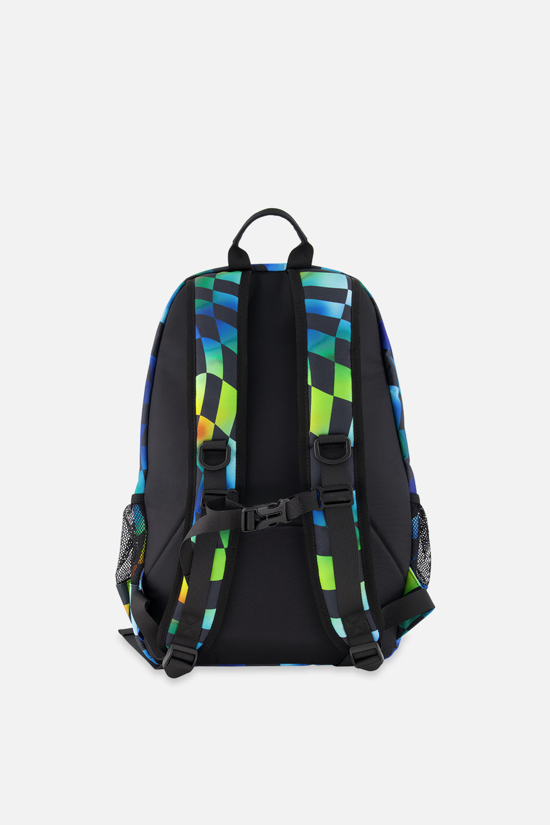 Kids Backpack Blue Checkered Print - Image 3