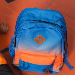 Kids Backpack Blue And Orange Gradient - Image 2