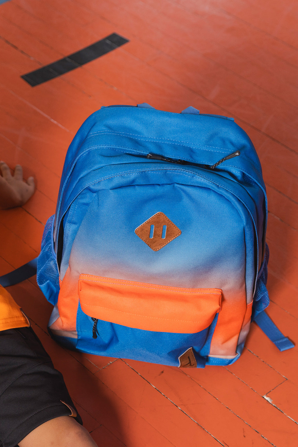 Kids Backpack Blue And Orange Gradient - Image 2