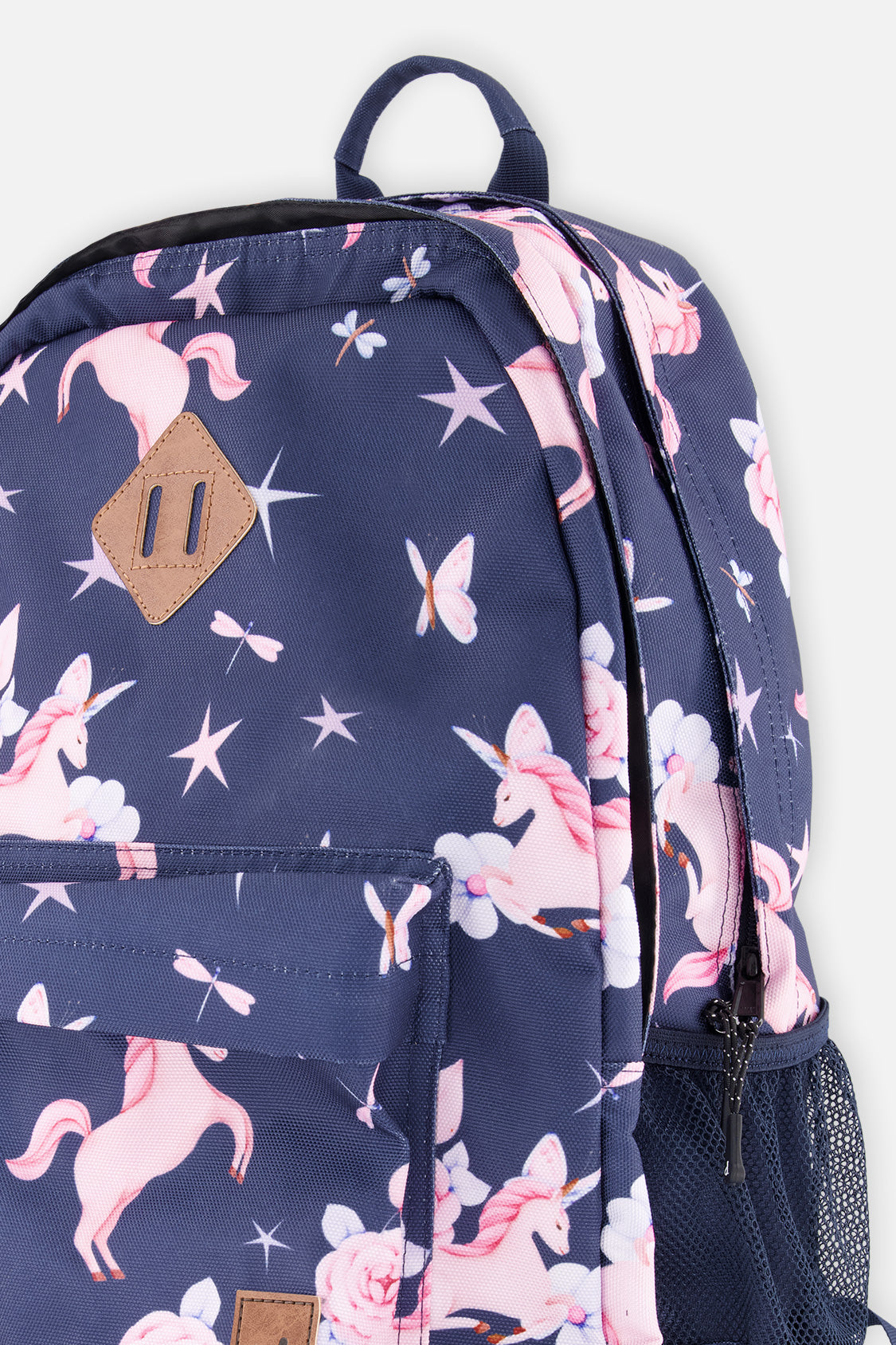 Kids Backpack Navy Unicorn Print - Image 3