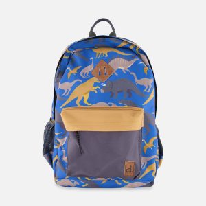 Kids Backpack Blue Dinosaur Print - Image 6