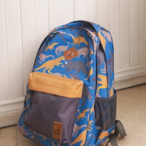 Kids Backpack Blue Dinosaur Print - Image 3