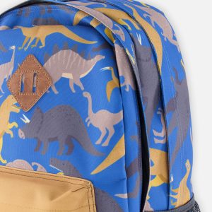 Kids Backpack Blue Dinosaur Print - Image 5