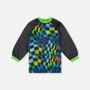 Apron Blue Checkered Print