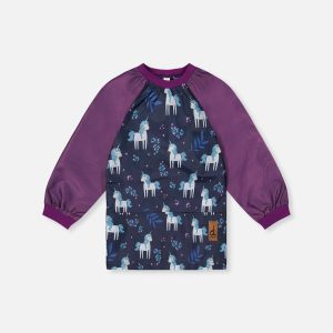 Apron Blue And Purple Unicorn Print