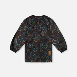 Apron Black Printed Controller