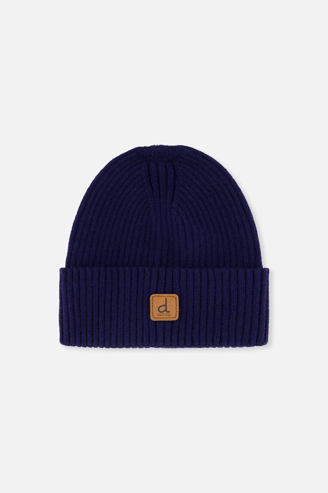 Ribbed Knit Hat Navy Blue - Image 6