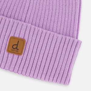 Ribbed Knit Hat Lavender - Image 3