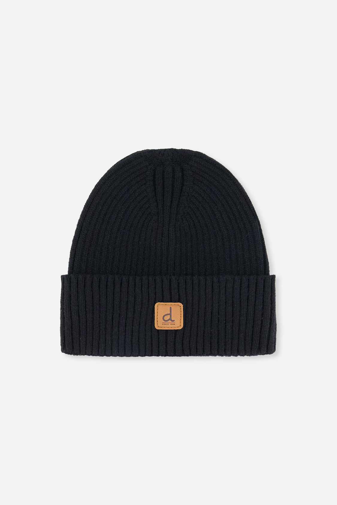Ribbed Knit Hat Black - Image 5