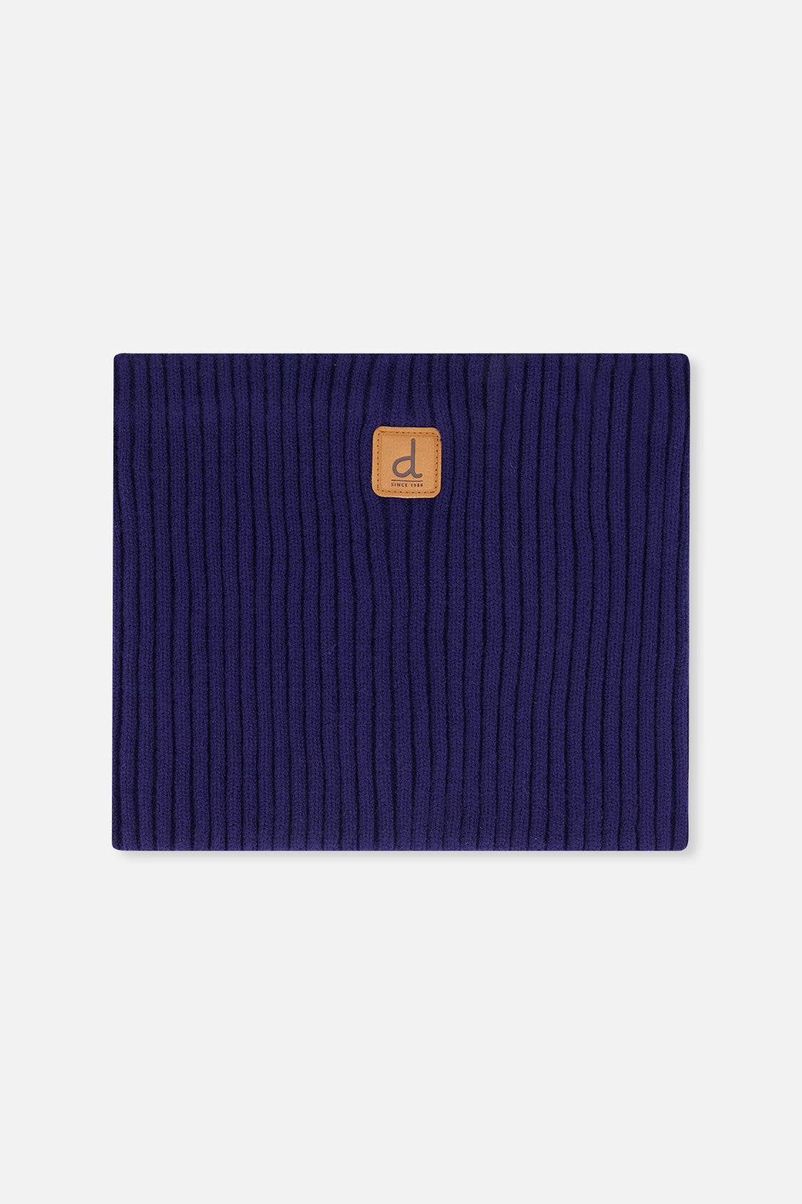 Baby Ribbed Knit Neckwarmer Navy Blue - Image 4