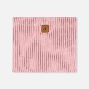 Baby Ribbed Knit Neckwarmer Pale Dusty Pink