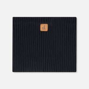 Baby Ribbed Knit Neckwarmer Black
