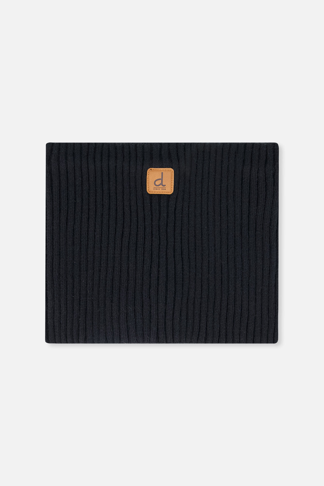 Baby Ribbed Knit Neckwarmer Black