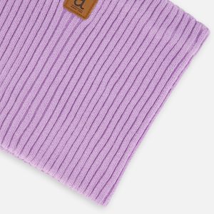 Ribbed Knit Neckwarmer Lavender - Image 3