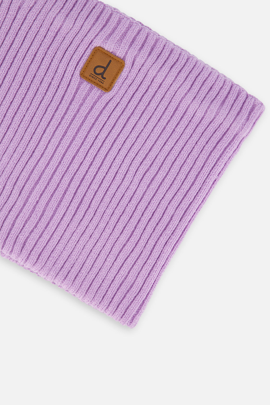 Ribbed Knit Neckwarmer Lavender - Image 3
