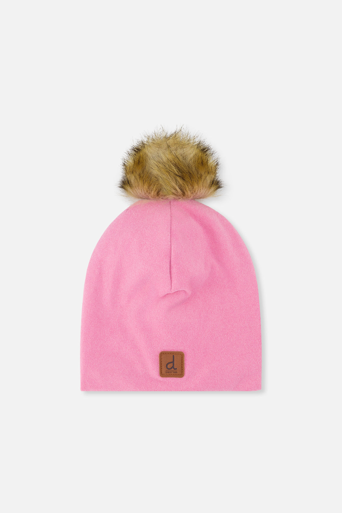 Baby Jersey Hat With Pompom Pink