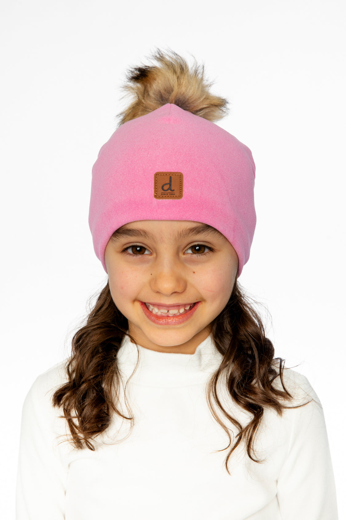 Jersey Hat With Pompom Pink - Image 2