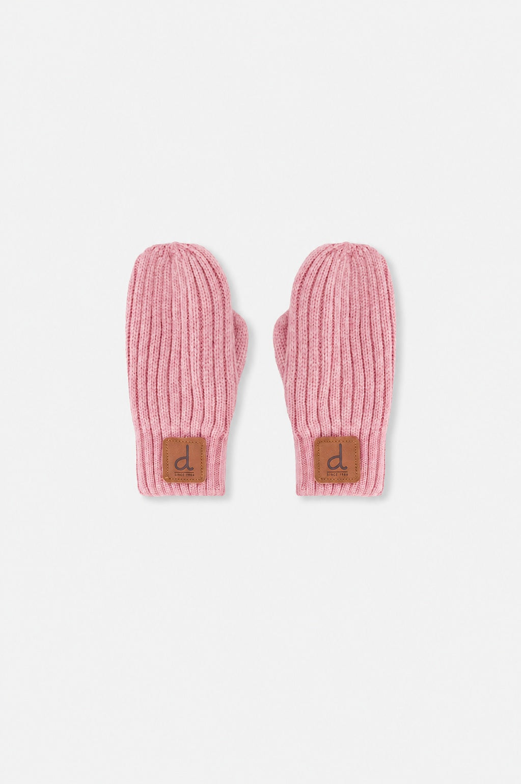 Knit Mittens Pale Dusty Pink
