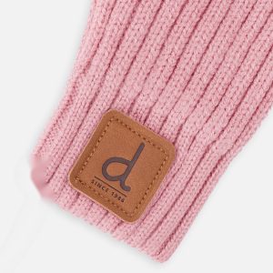 Knit Mittens Pale Dusty Pink - Image 3
