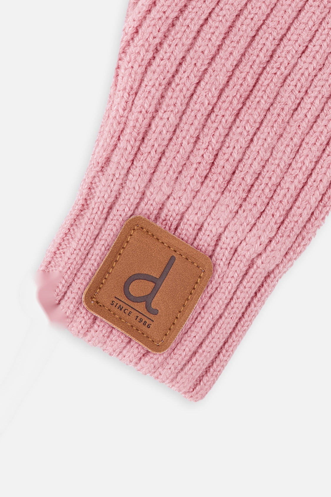 Knit Mittens Pale Dusty Pink - Image 3