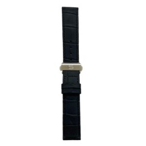 SOVRYGN brown leather watch strap with black deployment clasp