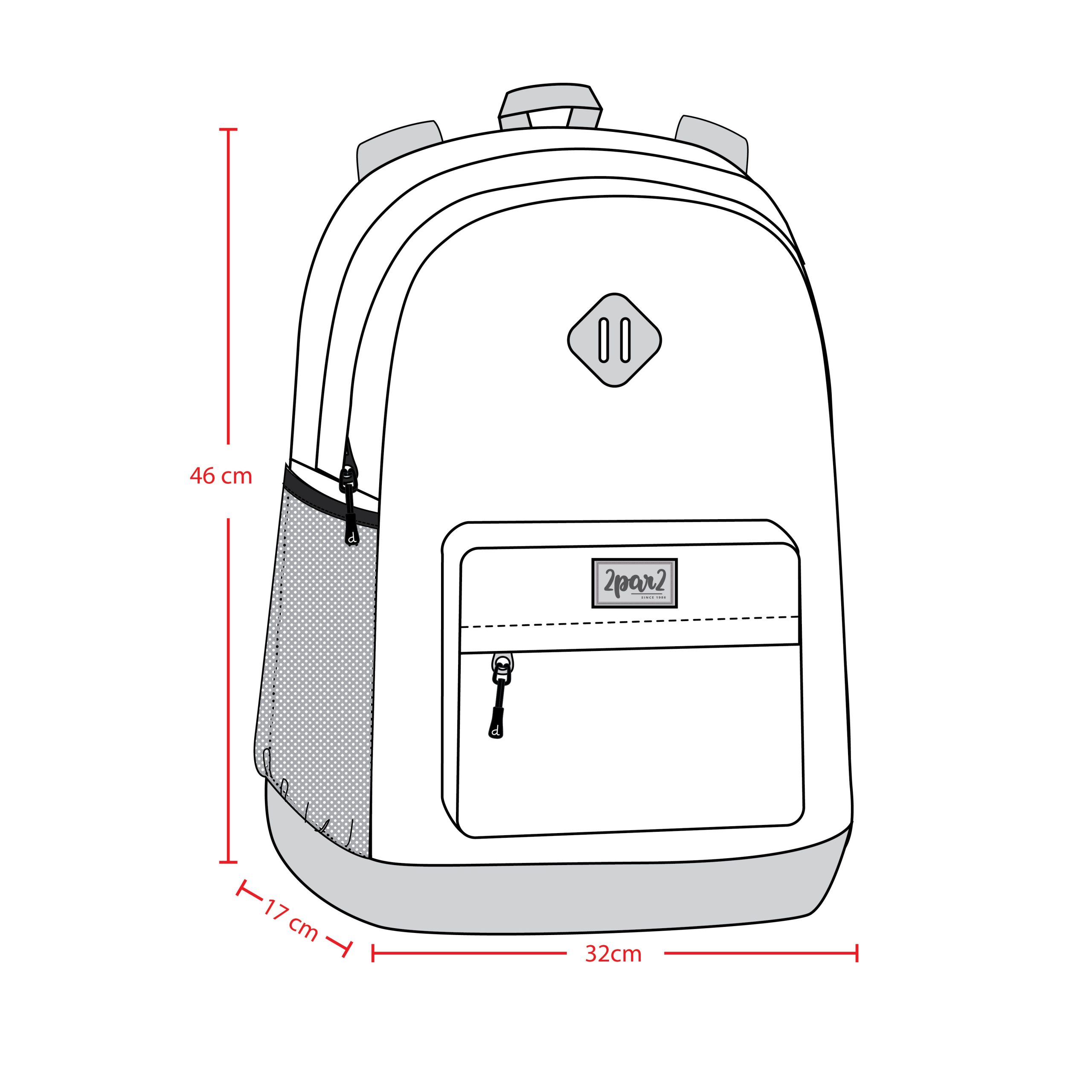 Kids Backpack Navy Unicorn Print - Image 4