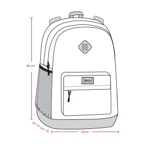 Kids Backpack Blue Floral Print - Image 4