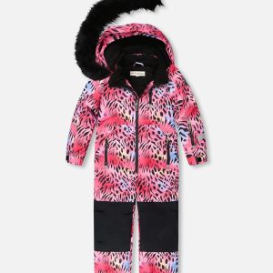 One-Piece Play Snowsuit Multicolor Leopard And Zebra - Image 3