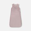 Organic cotton baby sleep sack with pink watercolor floral print