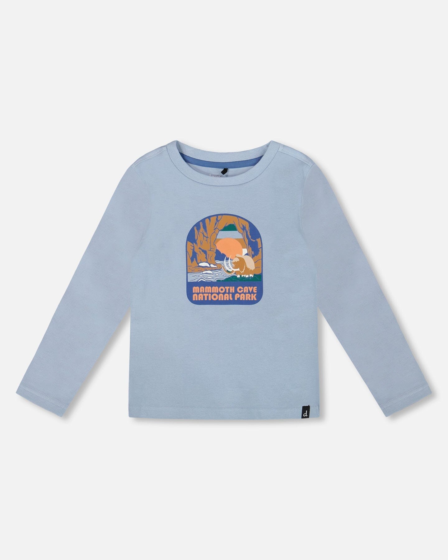 Organic Cotton Long Sleeve T-Shirt Light Blue - Image 6