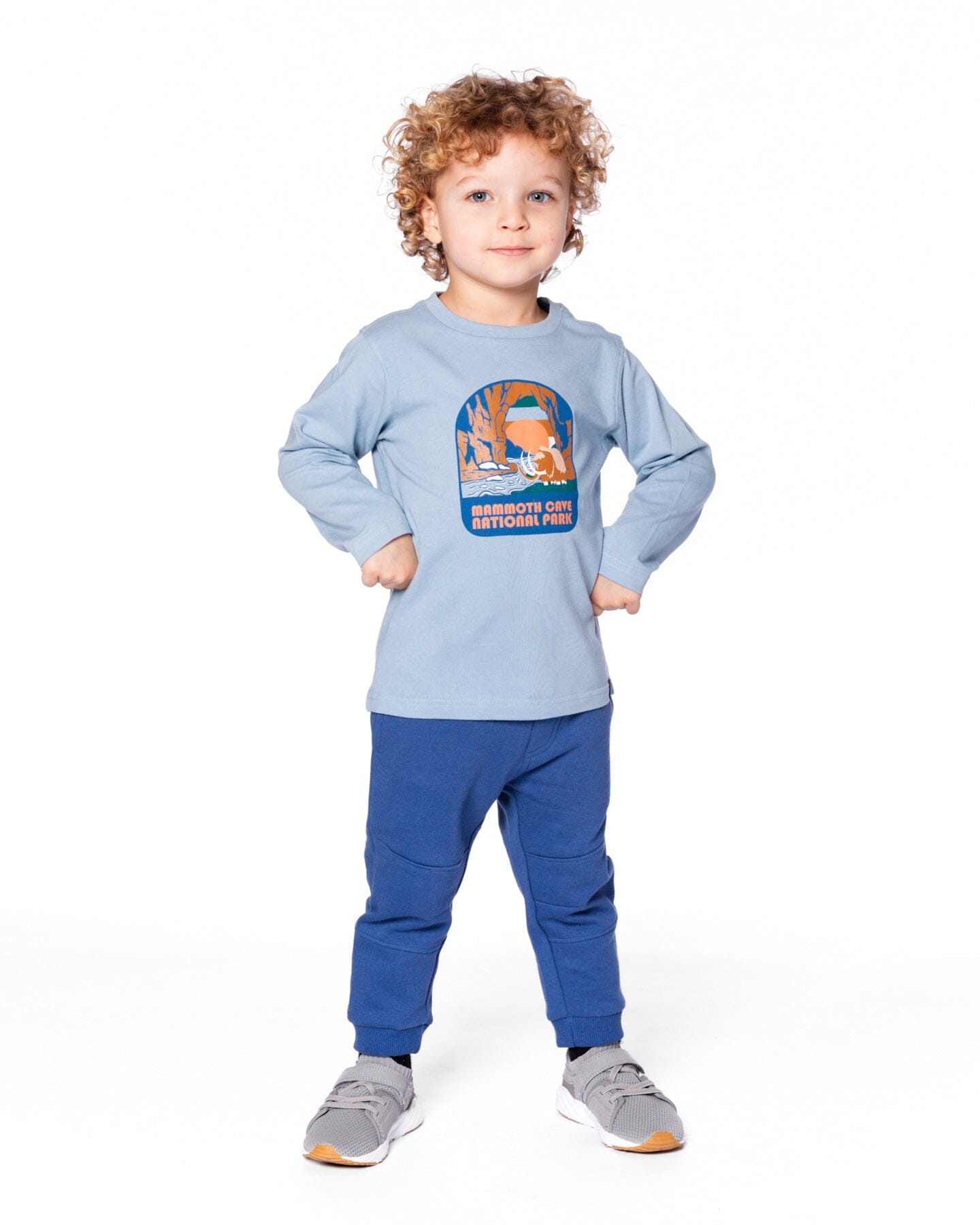 Organic Cotton Long Sleeve T-Shirt Light Blue - Image 2