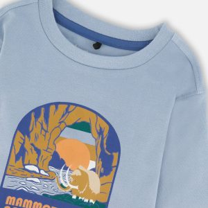 Organic Cotton Long Sleeve T-Shirt Light Blue - Image 4