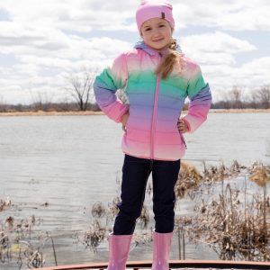 Rain Boots In Natural Rubber Pink Glitter - Image 2