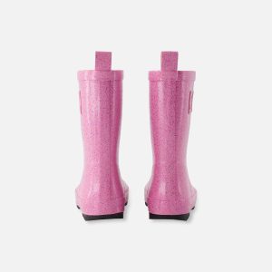 Rain Boots In Natural Rubber Pink Glitter - Image 4