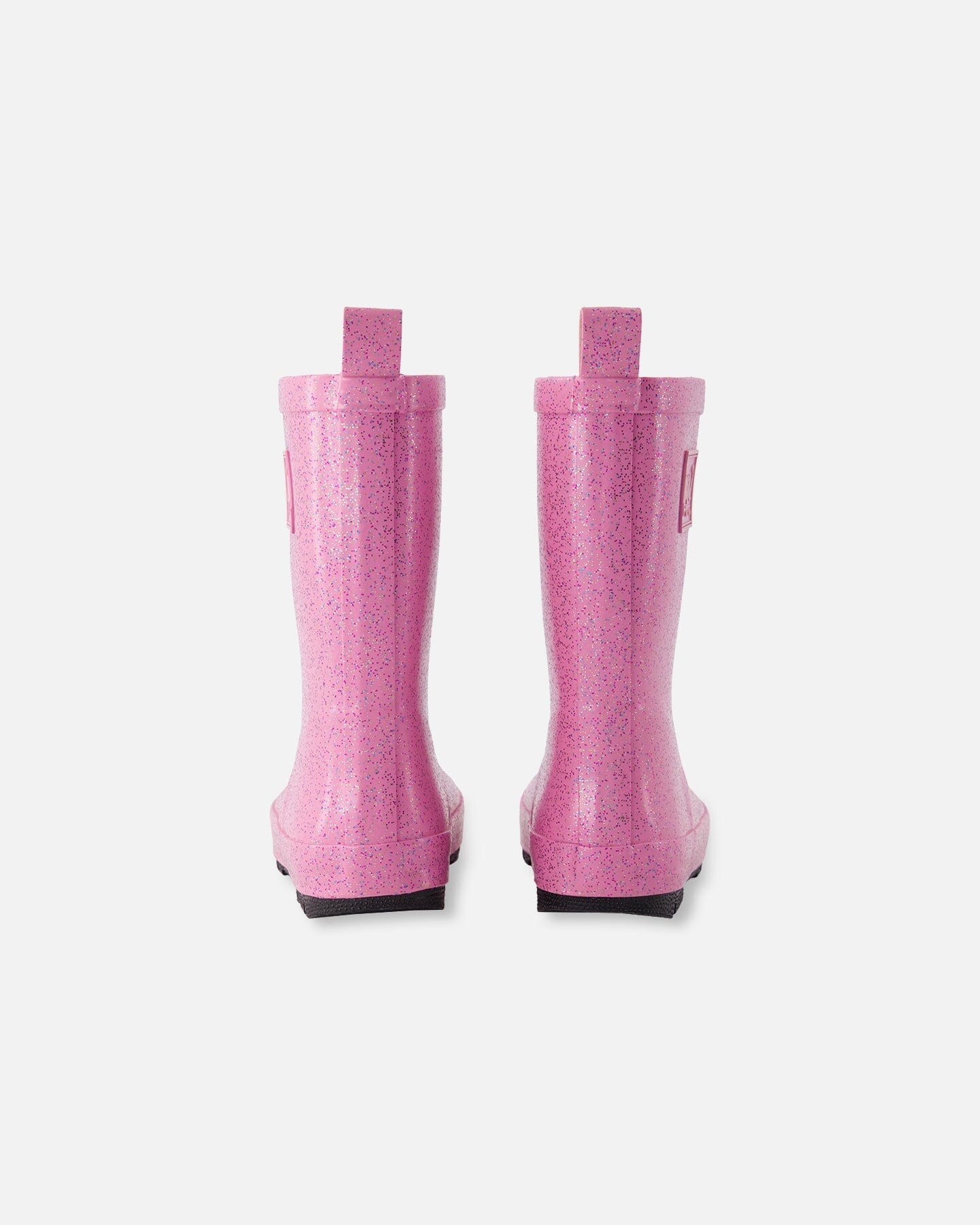 Rain Boots In Natural Rubber Pink Glitter - Image 4