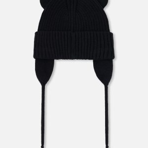Baby Knit Hat Black - Image 3