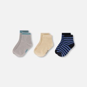 Socks (3 Pairs) Set Striped Blue And Black - Image 2