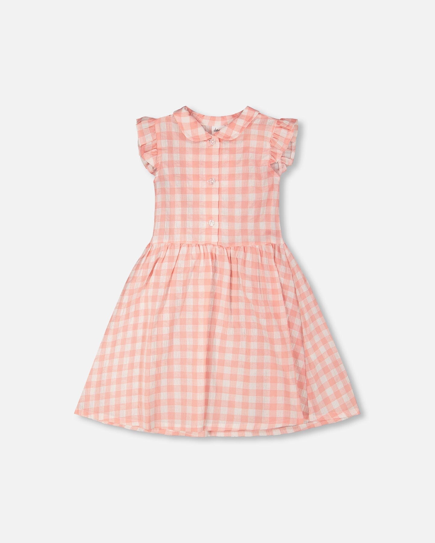 Sleeveless Button Down Dress Pink Gingham - Image 9