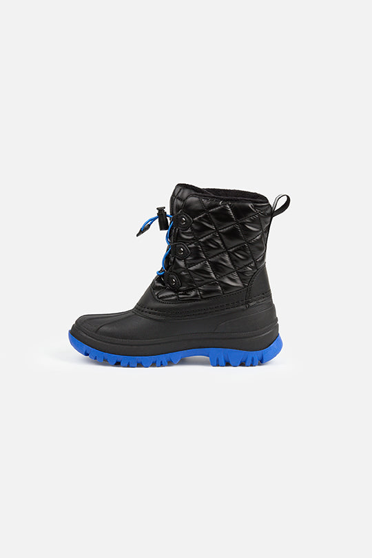 Quilted Winter Boots With Polar Fleece Lining Noir - Image 4