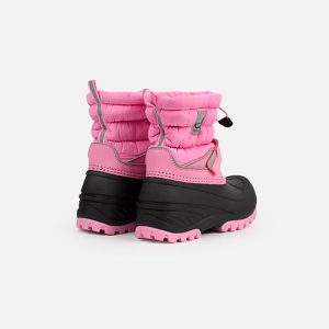 Deux par Deux dusty pink winter boots with thermal rubber feet, fleece lining, and chunky treads for –30°C protection