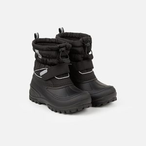 Rubberized Puffer Winter Boots Black