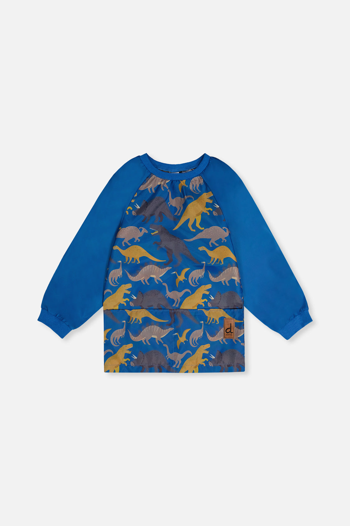 Apron Blue Dinosaur Print - Image 4