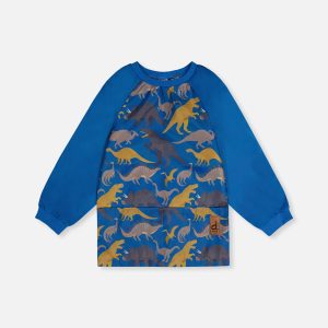 Apron Blue Dinosaur Print
